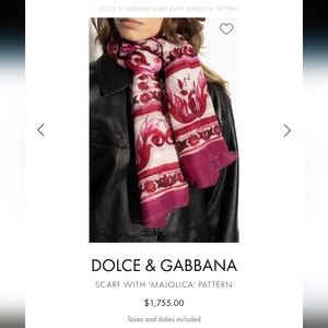 Dolce & Gabbana Majolica Pattern Scarf